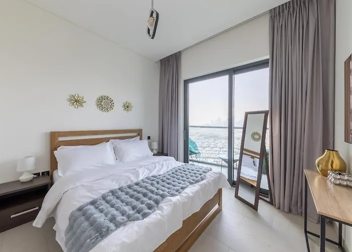 Ferienwohnung Chic 1Br In Sobha Hartland Waves Dubai