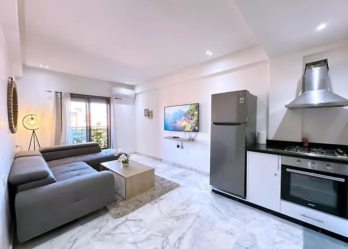 Ferienwohnung New! Appt Au Coeur De Gueliz ,Terrasse,Iptv,Parking Marrakesch