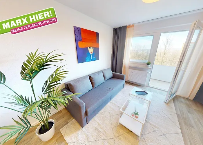 Wohnen ohne Hindernisse, nur 170m bis zur Haltestelle der Linie 5, WLAN Chemnitz