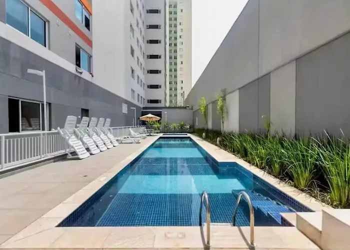 Ferienwohnung Loft Com Ar Condicionado E Piscina A 86 Metros Do Metro Bras São Paulo