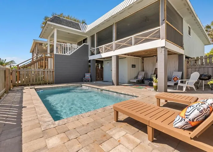 Spacious Oceanfront Home With Pool, Beach Access | Dog-Friendly St. Augustine