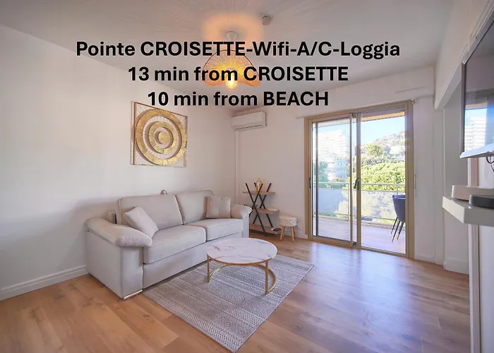 Lumineux Studio Loggia, Alexandre Iii- Proche Croisette A0B203 Cannes