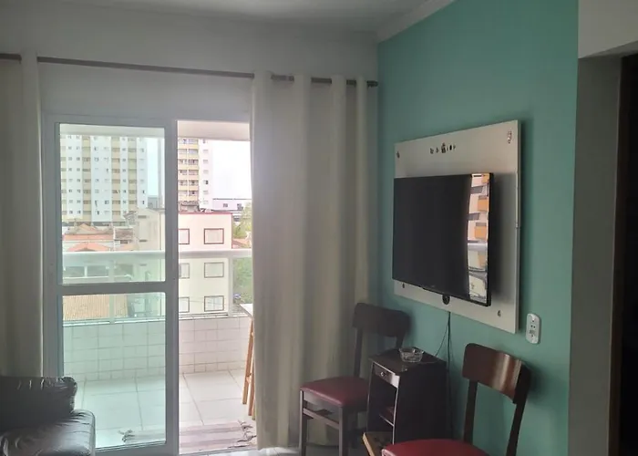 Apartamento 02 Dormitorios Na Praia Grande Ocian, Fica A 100 Metros Da Praia , Tem Churrasqueira ,Sendo 01 Suite