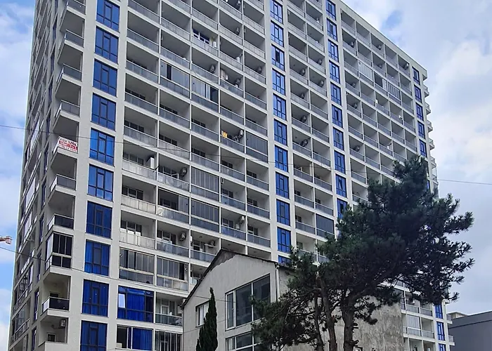 Panoramic #1 Sea Mountain View 1Br Apartment Living Room, Balcony, Kitchen Batumi