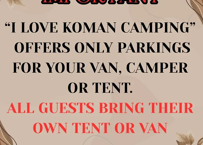 I Love Koman Camping Shkodra