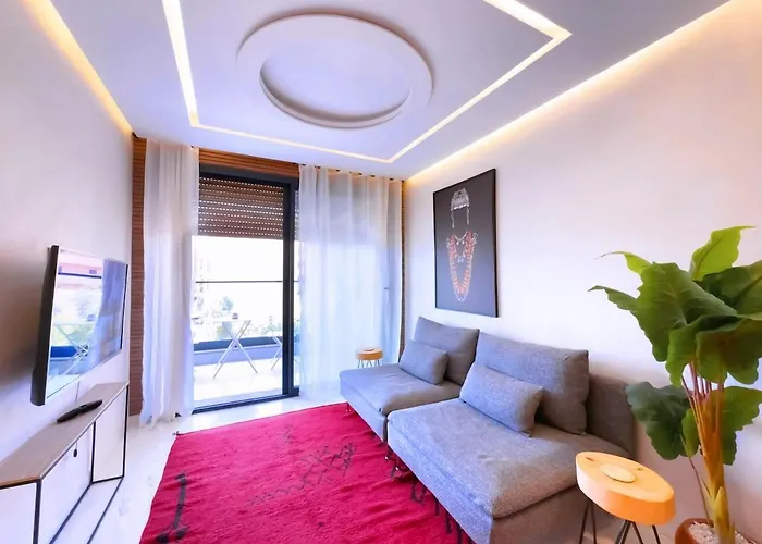 Ferienwohnung Appt De Luxe Avec Terrasse,Piscinepartagee & Wifi Marrakesch