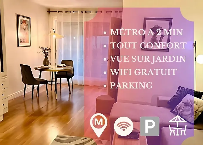 L'Ecrin Du 12- Studio Elegant Sur Jardin Avec Parking Paris