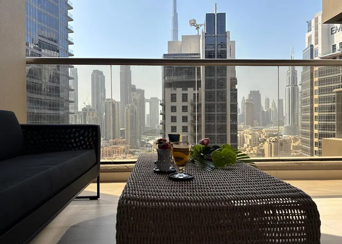 Luxury Downtown Studio - Elite Downtown Residence 1 - Burj Khalifa View Balcony Dubai