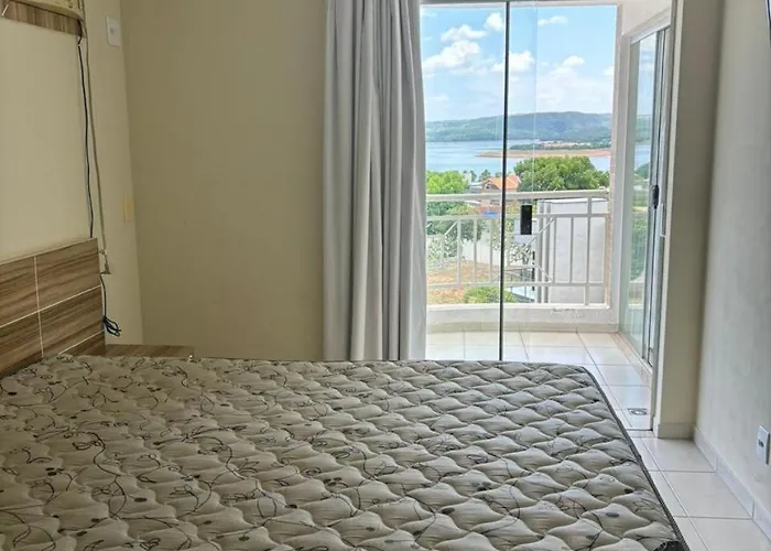 Apartamento Aconchegante Com Vista Do Lago Corumba Caldas Novas