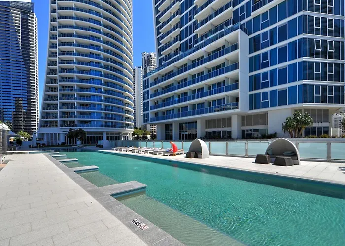 H'Residences 2 Bedroom Unit - Ocean & City Views, Lvl 22! Gold Coast