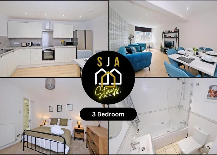 Bon Accord Square - Sja Stays - Modern 3 Bed Apartment Aberdeen