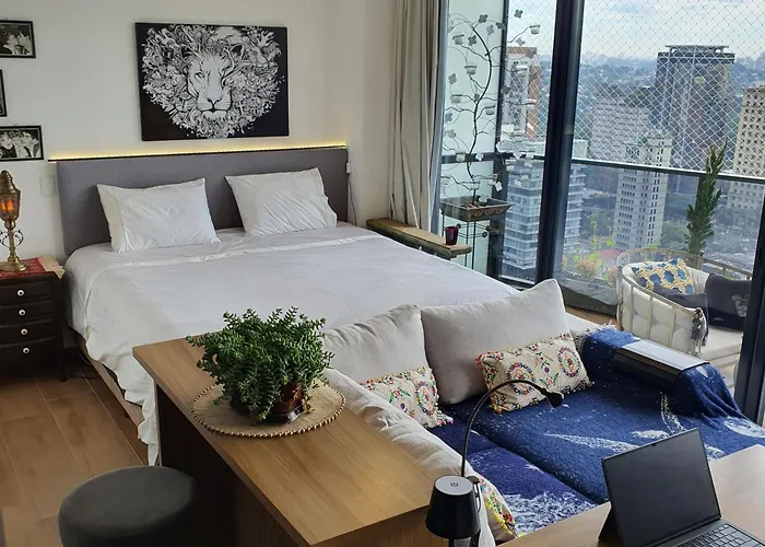 Ferienwohnung Luxo E Vista Faria Lima Vn Millenium Cama King E Garagem São Paulo
