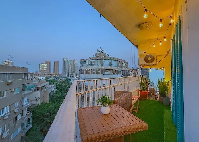 Oasis Balcony With Nile View Apartment Kairo
