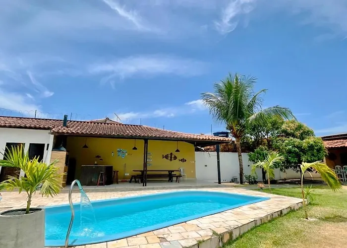 Casasveraneio , Barra De Sao Miguel Casa Com 4 Quartos Sendo 2 Suites,Todos Com Ar Condicionado, 300 M Da Praia, 5 Minutos Praia Das Conchas E 10 Do Gunga! Area De Lazer Com Piscina De 10 M Churrasqueira E Freezer!A Melhor!