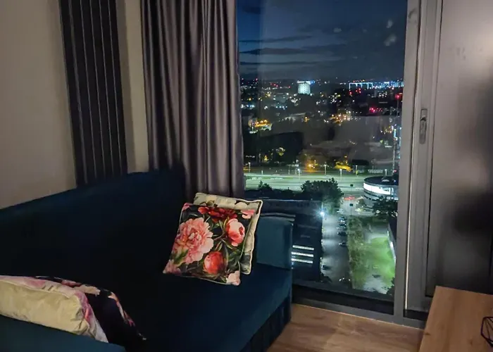 Stylish Air-Conditioned Apartment On The 25Th Floor In Katowice By Noclegi Renters