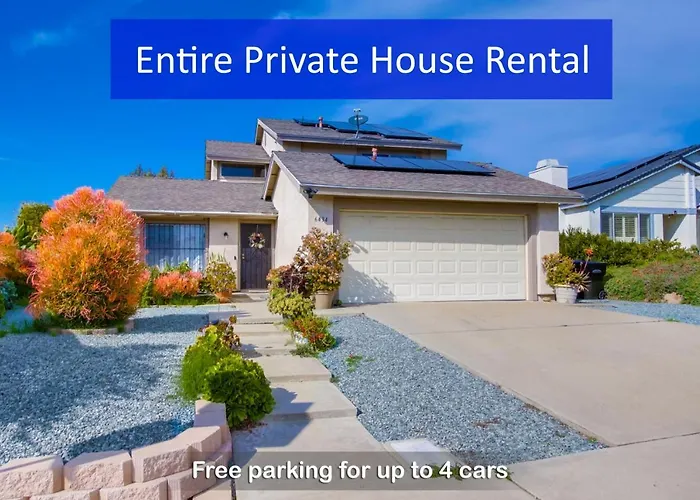 Entire Private Home With 4 Bedrooms - 3 Bathrooms, Big Yard, Garage, King Bed, Crib, Available Now San Diego