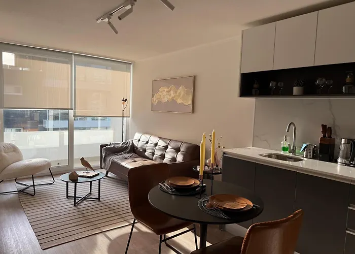 Modern 1D1B with Style Full Living Room&Kitchen Santiago de Chile
