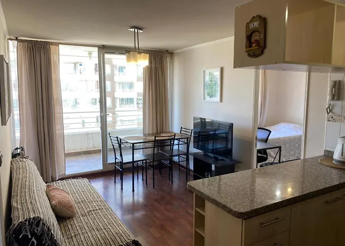 Moderno Departamento Vina Centro - 2 Dormitorios 2 Banos - Piscina, Balcon Y Estacionamiento Vina del Mar