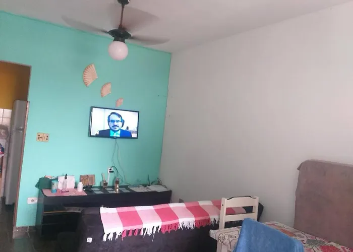 Apartamento Pe Na Areia Na Praia Grande!100M Do Mar E Para Toda A Familia!