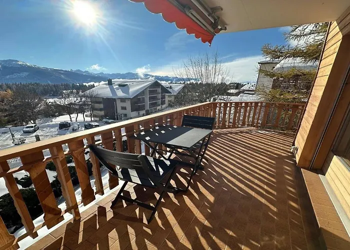 Superbe Appartement Avec 2 Chambres Avec Vue Imprenable Sur Les Alpes Crans-Montana
