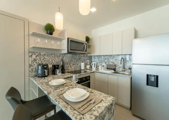 Furnished Studio With Partial Ocean And City View Panama Stadt