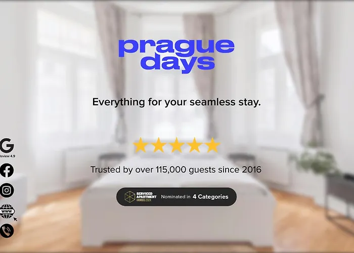 Prague Days - Three Bedroom Apartment With Ac, Desk And 100Mbs Wifi In New Town
