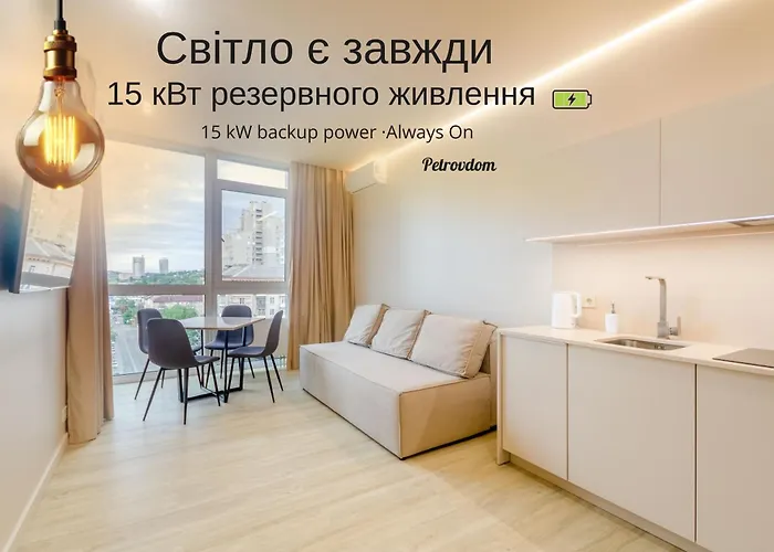 6-38 French Quarter 2, Predslavynska 42A, Kyiv Centre, Fantastic City View, 15 Kw Backup Power, Petrovdom Apartment