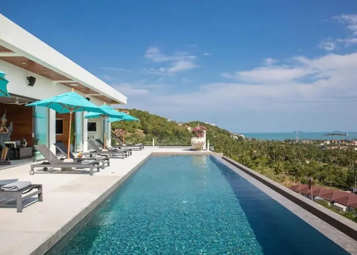 Unique Premium 4Br Panoramic Seaview Pool Villa With Gym Choeng Mon
