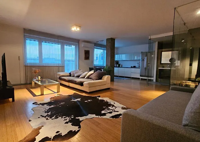 Modern Top Floor Loft, Private Terrace, Near Center & Free Parking Pressburg