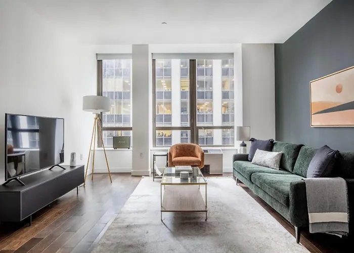 Ferienwohnung Sleek Modern Fidi 1Br In Luxury Building Nyc-206 New York