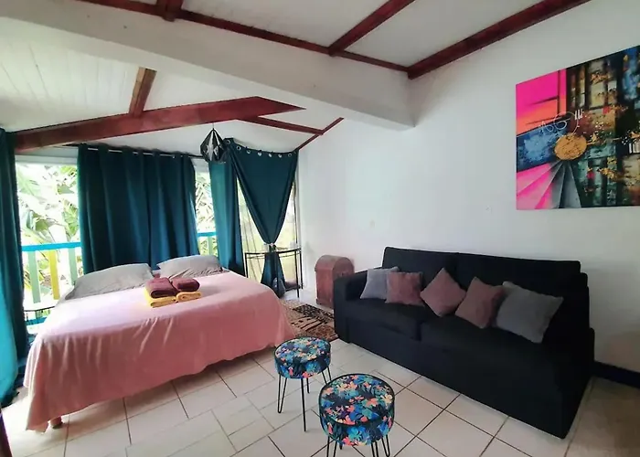 Studio Agreable A Sainte-Anne De 30 M² Avec Piscine Partagee