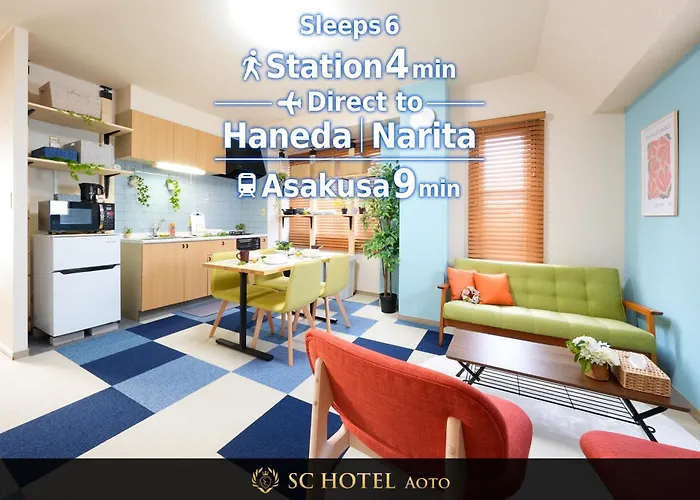 Ao301 - 3F Tokyo Stay Hotel Direct Train To Narita & Asakusa Präfektur Tokio
